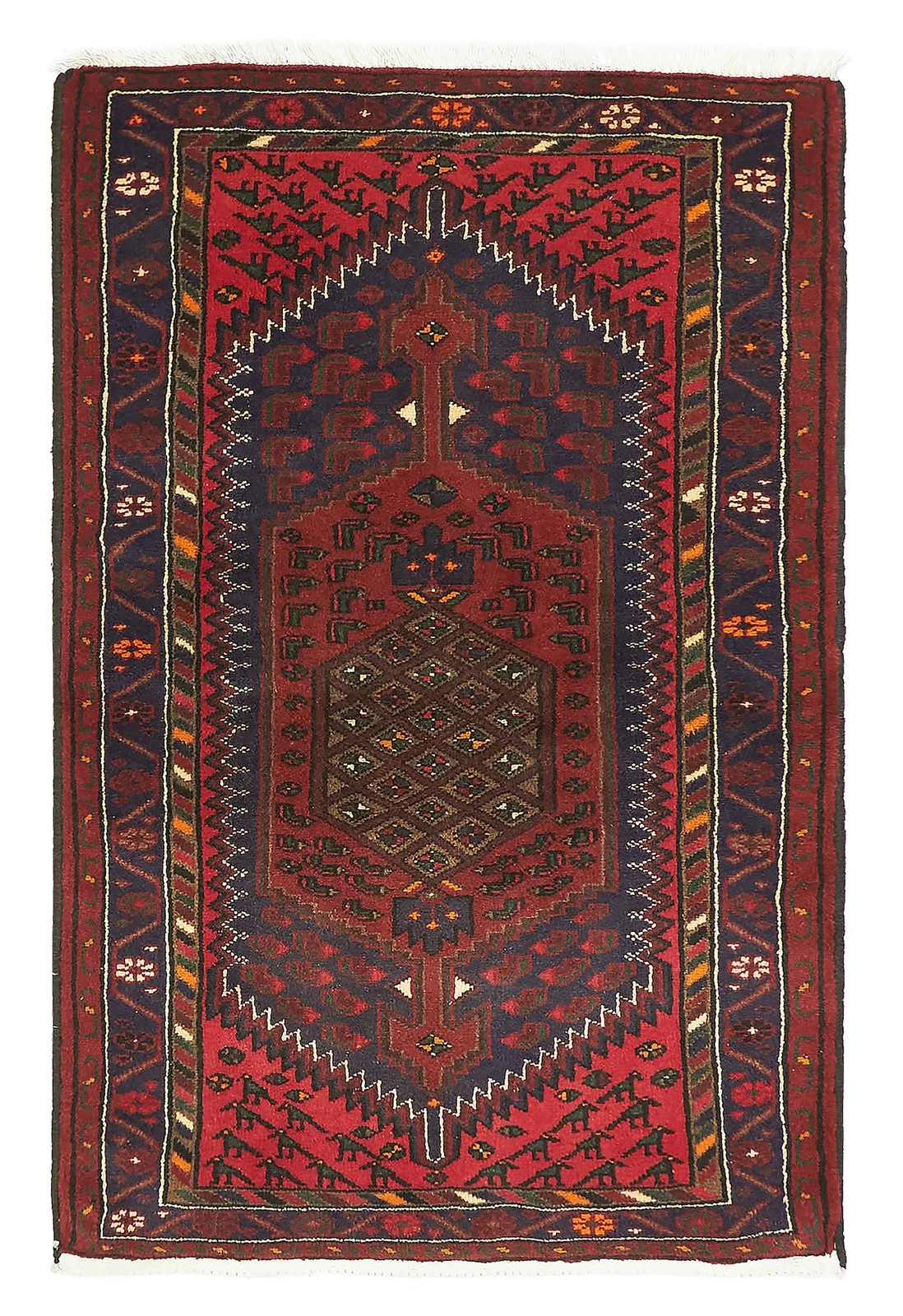 Vintage Hand-Knotted Area Rug 3'1" x 4'6" Traditional Oriental Wool Carpet
Opens in a new window or