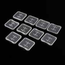 Feamos 10pcs TF MiC Memory Card hard Plastic Box for Case White Ne