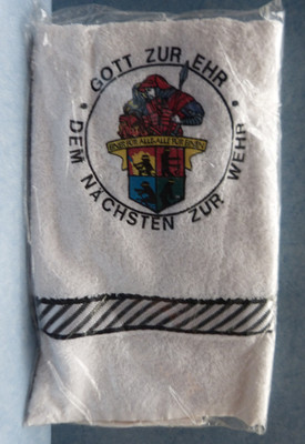 28111. Handtuch weiss Gott zur Ehr  65 x 130 cm   Feuerwehr