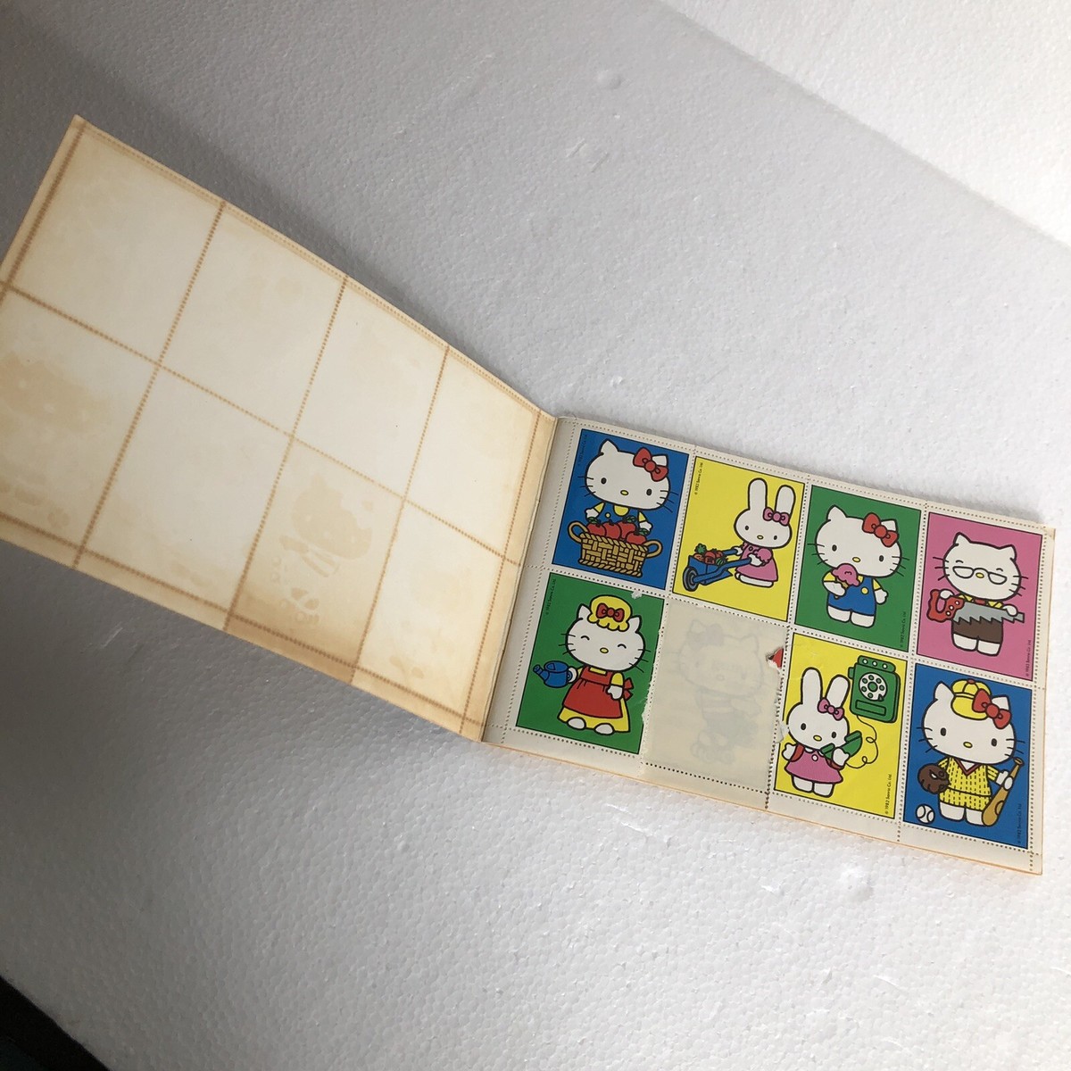 Vintage 1982 Sanrio Hello Kitty Stamp Activity Coloring Book - One
