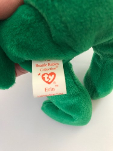 Ty Beanie Babies Erin The Green Bear **Retired, Rare, Vintage, Collectable** - Picture 5 of 12