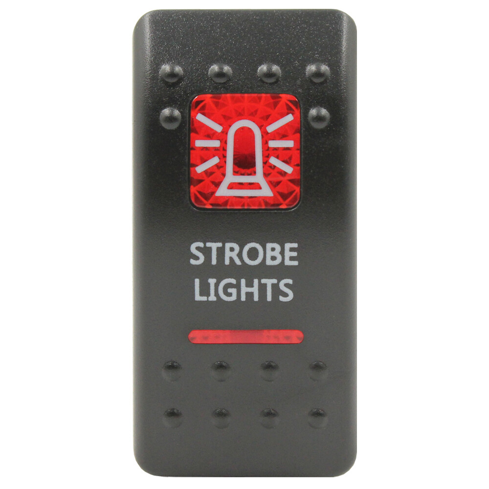 Rocker Switch Cover Only STROBE LIGHTS suit Red LED Caravan Marine Boat ...