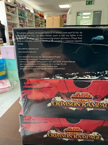 My Hero Academia CCG: Crimson Rampage Sealed Booster Box of 24 Packs : TCG Cards - Foto 3 di 3