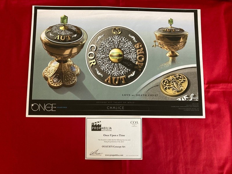 ONE OF A KIND Disney Once Upon A Time "Chalice" Concept Art Prop WITH COA