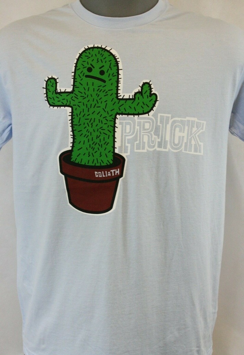 Mens David & Goliath Prick Light Blue Cactus Novelty Tee T-Shirt