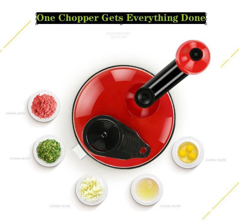 Picadora de alimentos Manivela Procesador de alimentos Picadora rápida de verduras Foto 4 de 4