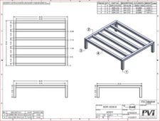 PRAIRIE VIEW INDUSTRIS SDR30836 DUNNAGE RACK, 2000 lbs , EA NSF APPROVED