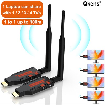 100M HDMI Wireless Extender Video Transmitter Receiver PC To TV Display Adapter
