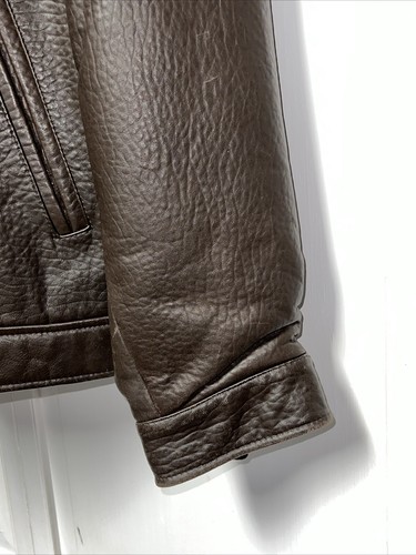 Roundtree & Yorke Jacket Mens XL Black Lambskin Leather Long Sleeve Full Zip - Picture 3 of 17