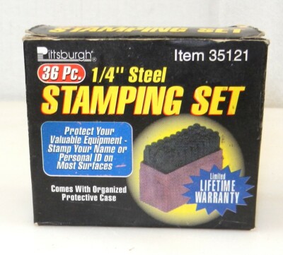 Pittsburgh #35121 1/4'' Steel Stamping Set 36 Piece Number Letter Punch ~ T106