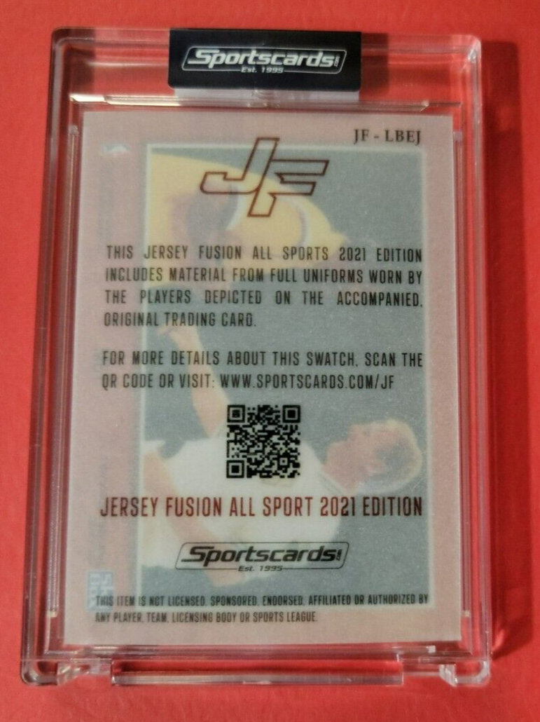 LARRY BIRD MAGIC JOHNSON GAME USED JERSEY CARD 2021 Jersey Fusion HOOPS