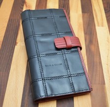 Elvis & Kresse - Ladies Burberry Leather and Reclaimed Firehose Travel Wallet
