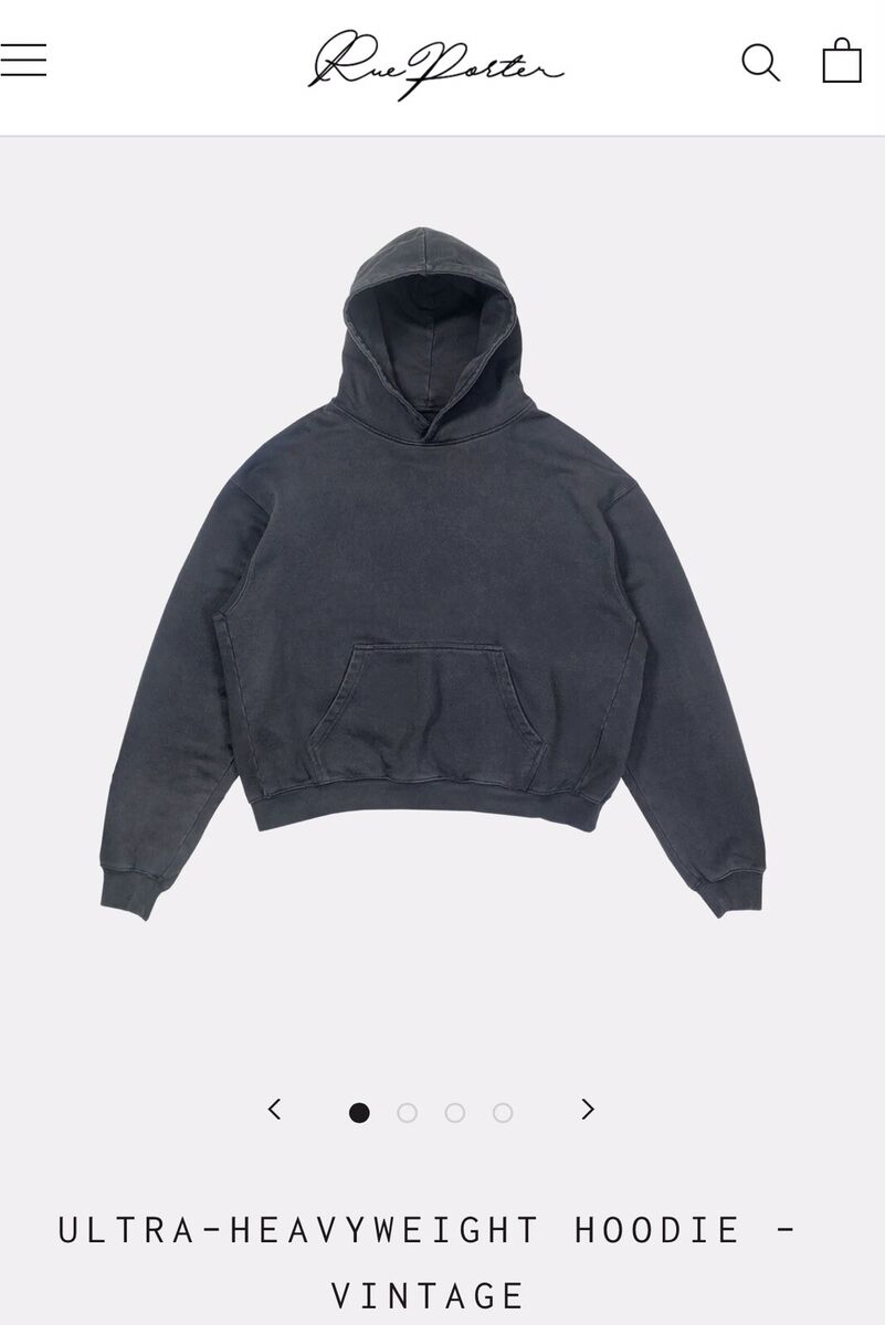 ❤️Rue Porter Ultra Heavyweight Hoodie Hooded Vintage Black Small