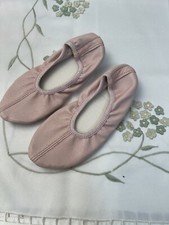 Girls Dance Shoes Slippers for Kids Ballet Pink Size 11.5 EU 29 New Leather