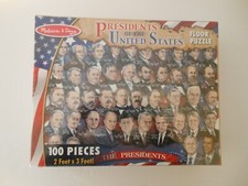 Melissa  Doug Presidents Of the United States 100 Piece Floor Puzzle NIB