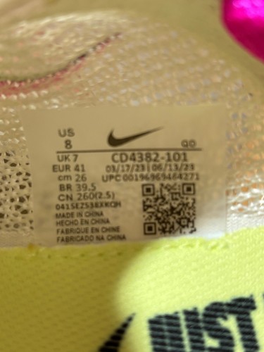 Nike Zoom Superfly Elite 2 Blanco/Rosa Puntas de Pista Talla Para Hombre 8 CD4382-101 - Imagen 8 de 8