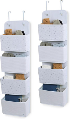 Gap BabyGap Over-the-Door Storage Organizer, 2-Pack, 4 Pockets, Blue