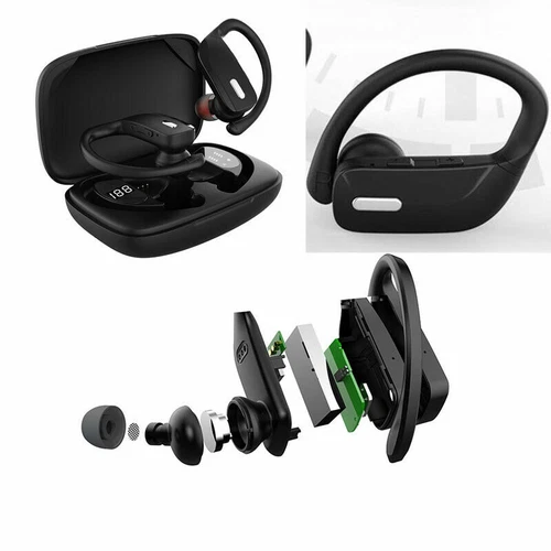 Wasserdichte kabellose Bluetooth-Kopfhörer, Sport-Ohrhörer, TWS-Headset_voghion.com