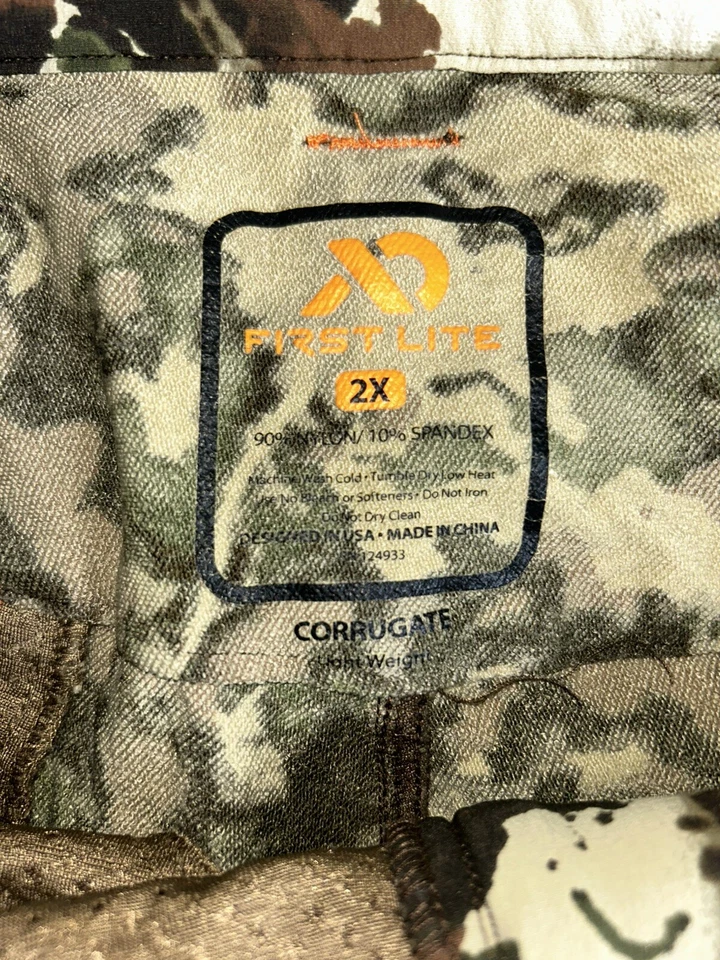 First Lite Corrugate Guide Pants Fusion Camo Lightweight 40x31 Men's Size 2XL - Image 3 of 4