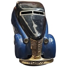 Vintage 1930 Schuco Windup Car  1010 Germany w Key Works Pre War Blue Black