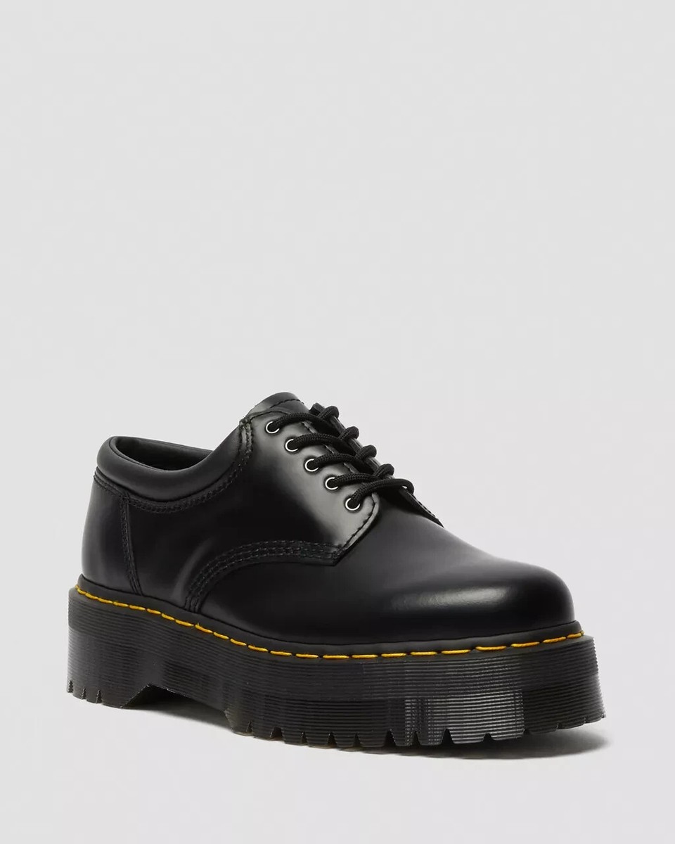 Dr.Martens Z53126* Unisex Black Leather Platform Casual Lace-Up