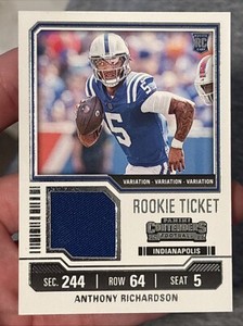2023 Contenders Anthony Richardson Rookie Ticket Variations jersey RC #TS2V