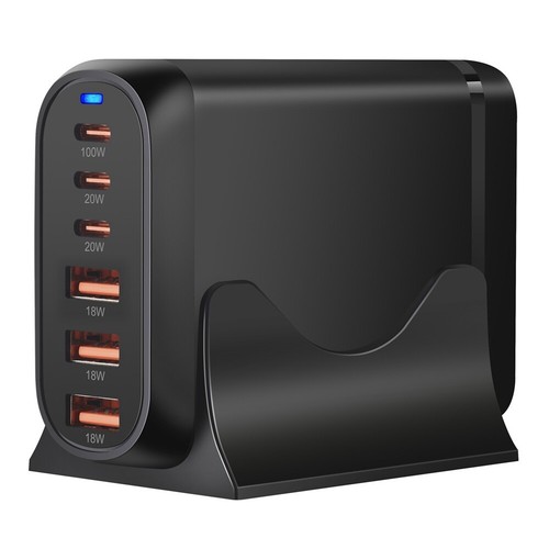 200 W GaN-Tischladegerät 6-Port USB Typ C PD-Ladegerät Fast 3.0 Schnelllad2584 - Afbeelding 5 van 6