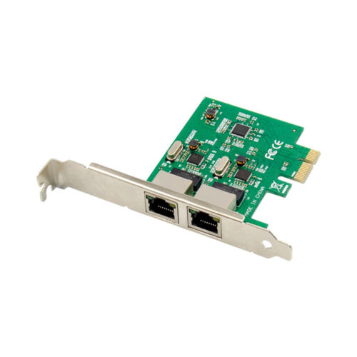 Carte d'interface réseau double port Gigabit Ethernet PCI-E x1 Realtek RTL8111 - Photo 1/4