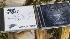 2 VINTAGE CDs MINOR THREAT COMPLETE DISCOGRAPHY MOSS CTHONIC RITES