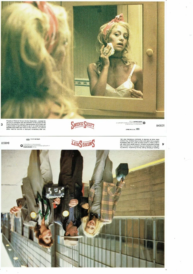 Swing Shift ORIGINAL USA Warner Bros FOH Front Of House Lobby Cards Set of 8 - Image 3 of 4