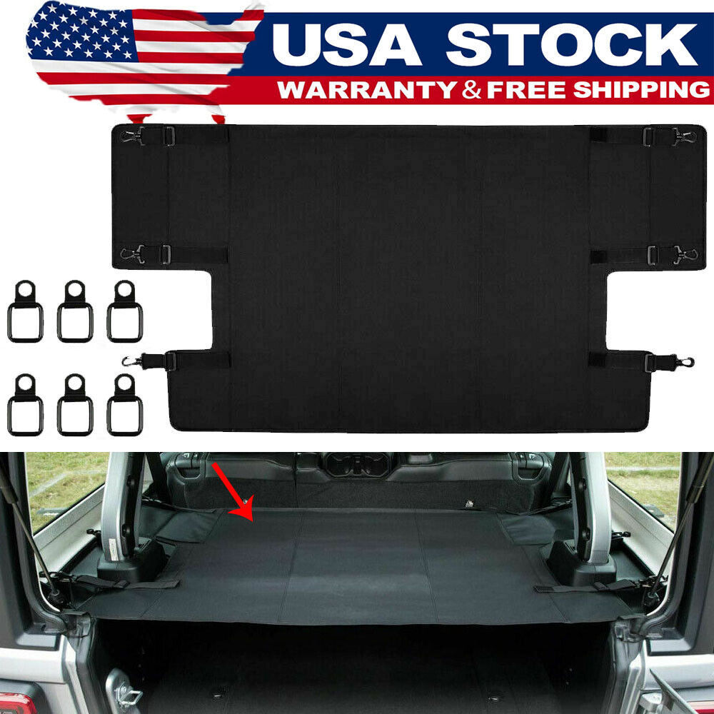 Rear Trunk Cargo Cover Lite Shield for Jeep Wrangler JK 4-Door 2007-2018