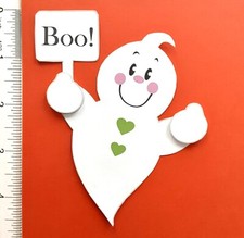 3D Halloween Happy Ghost Hearts Boo Sign Card Scrapbook Embellishment 3702