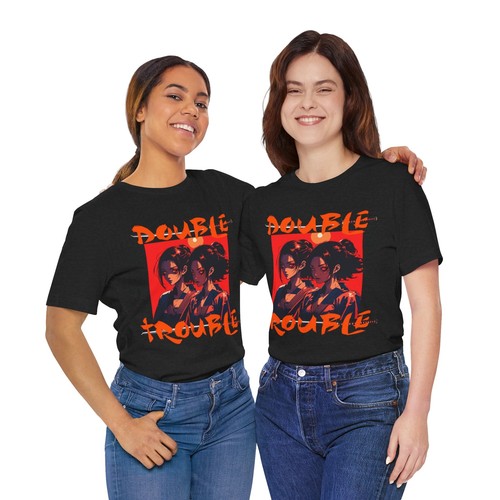 Asian Manga Samurai Girls Portrait T-shirt, Onna-musha Illustration Tee, Unisex - Picture 50 of 168