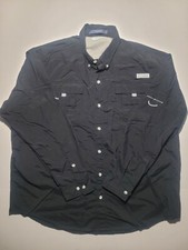 Columbia PFG Bahama II Long Sleeve Shirt 212463 XL UPF 50 Fishing Outdoors Black