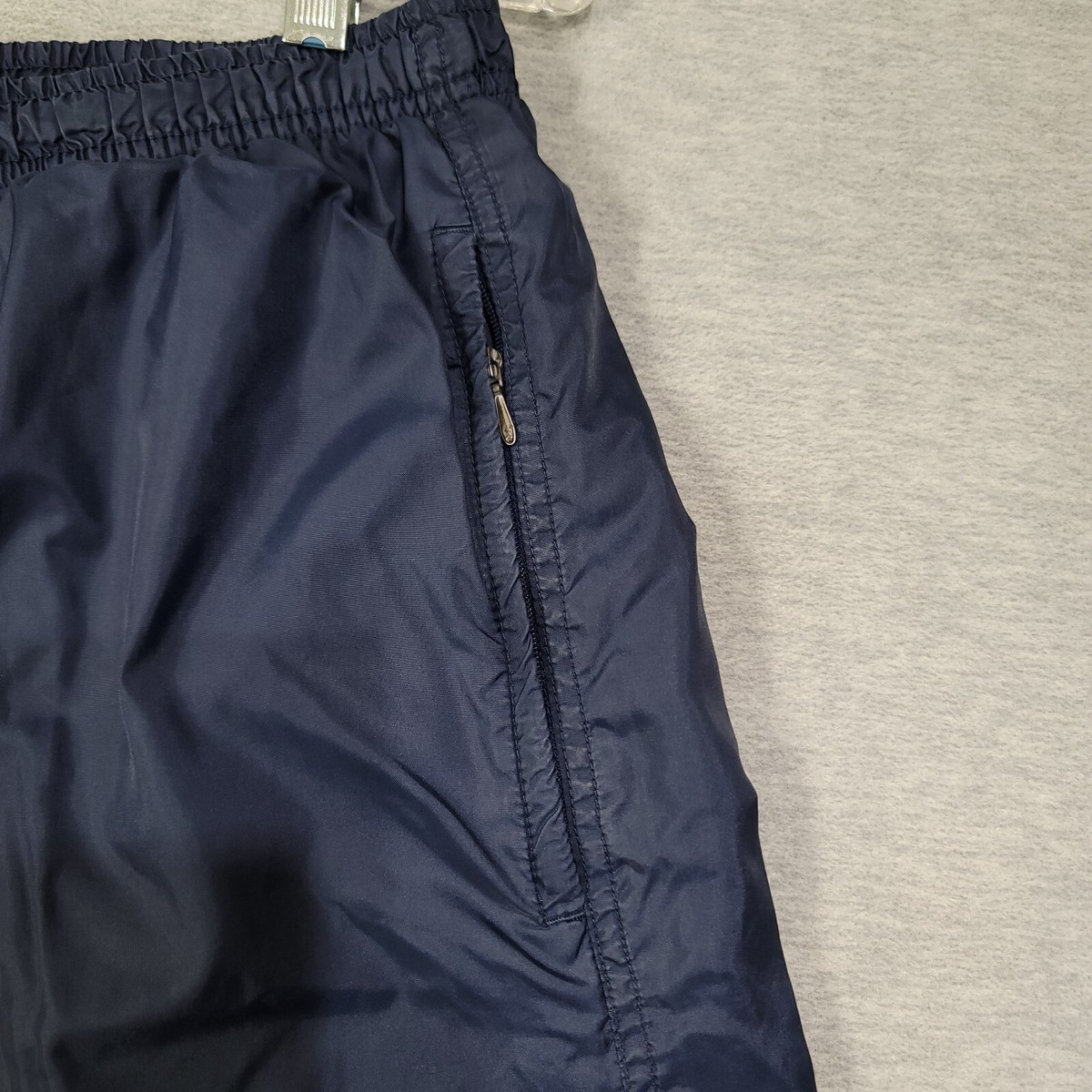 Vintage Nike Track Pants Men Large Navy Blue Jersey Lined Ankle