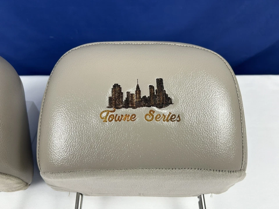 2003 - 2008 Mercury Grand Marquis Front Leather Head Rest Set Beige OEM RARE! - Изображение 3 из 4