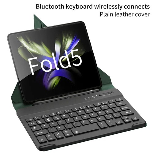for Samsung Galaxy Z Fold 6 5 4 3 2 Portable bluetooth Keyboard Leather case Pen - Picture 8 of 21