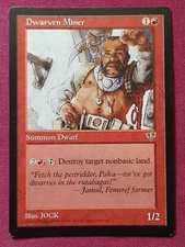 Magic The Gathering MIRAGE DWARVEN MINER red card MTG