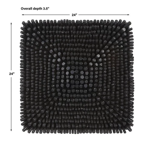 Uttermost Portside Contemporary Beech Wood and Fir Wall Panel in Satin Black - Picture 8 of 8