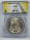 1889  US Morgan Silver Dollar,  MS64 by ANACS,  a SUPERB looking coin!!