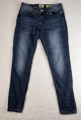 Junior Womens Indigo Rein Distressed Skinny Jeans Size