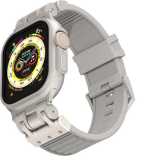 Correa de silicona conector de metal para Apple Watch 9 8 7 6 5 4 SE Ultra 2 49 mm - Imagen 10 de 61
