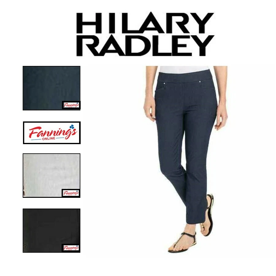 Hilary Radley Ladies' Pull On Ankle 26in Inseam Tummy Control Pants | H52