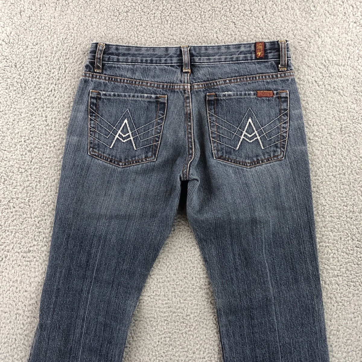 For All Mankind Jeans Womens 29 A Pocket Flared Leg Blue Stretch