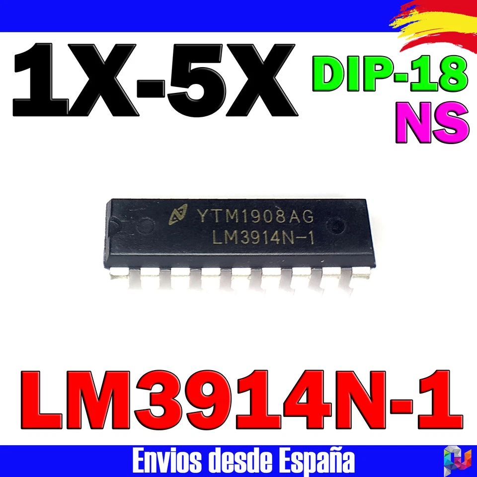 NATIONAL SEMICONDUCTOR LM3914N-1 LM3914N LM3914 3914 Controlador Display LED DIP-18 Cantidad a Elegir