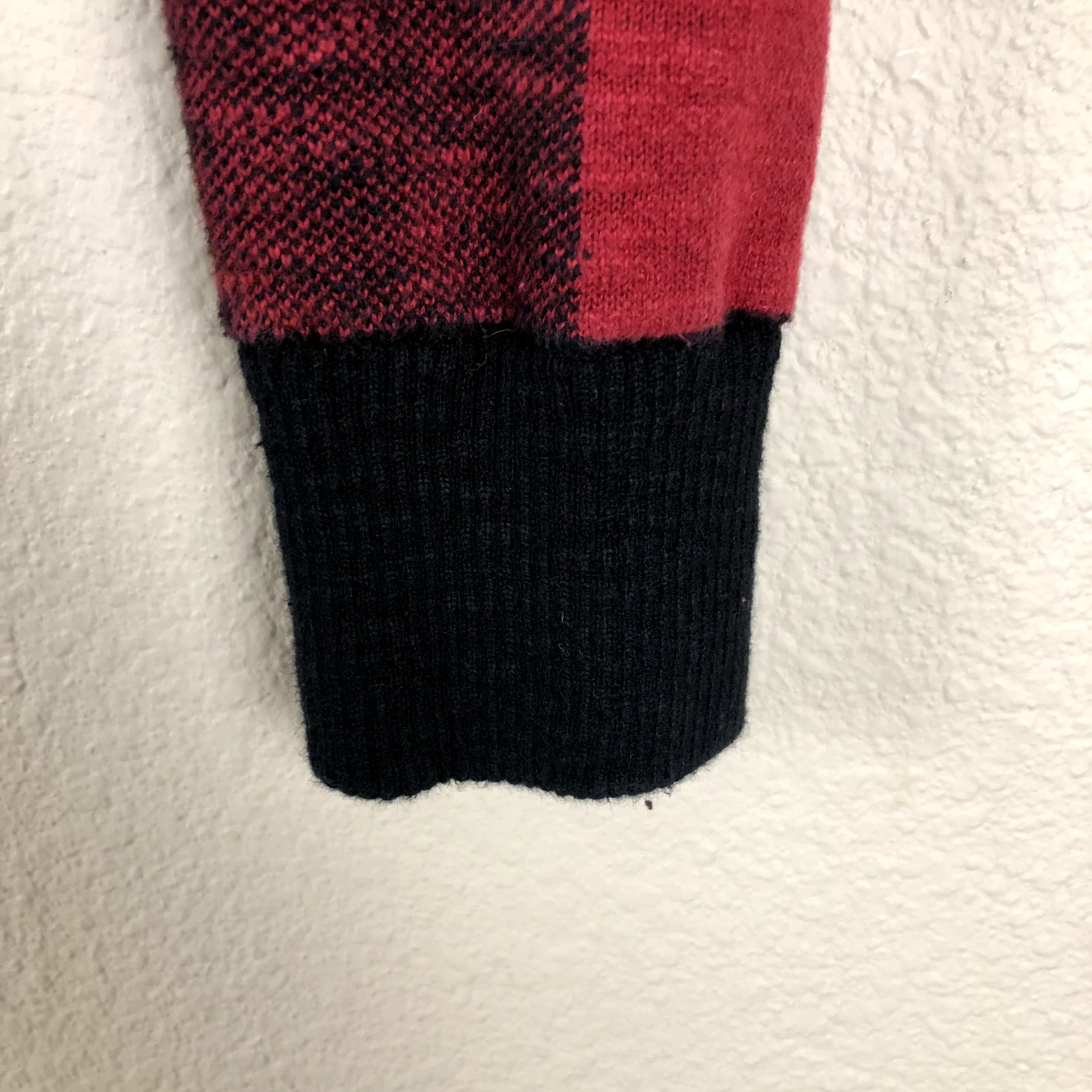 VETEMENTS Felpa con cappuccio American Eagle donna piccola cotone nero rosso bufalo check casual