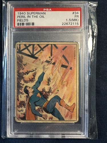 1940 Gum Inc Superman #34 Peril In The Oil Fields — PSA 1.5 (MK)