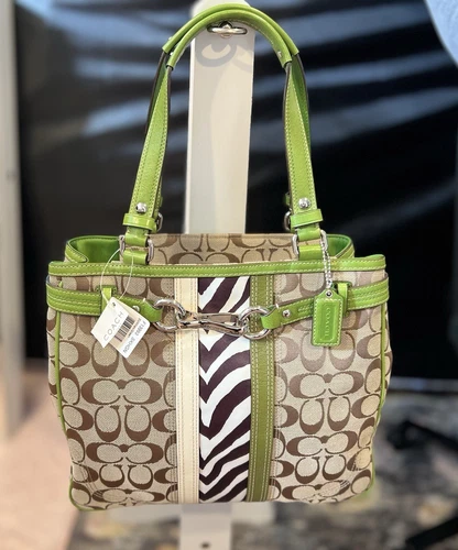 Borsa COACH Logo Zebra Rara F13993 Tracolla Ottime Condizioni