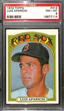 1972 Topps #313 LUIS APARICIO PSA 8 NM-MT 19877114 
