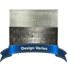 100 Troy oz Engelhard Silver Bar .999 Fine Secondary Market